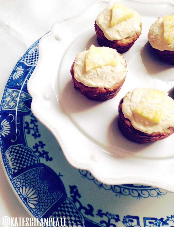 Grain free coconut pineapple&nbsp;cupcakes
