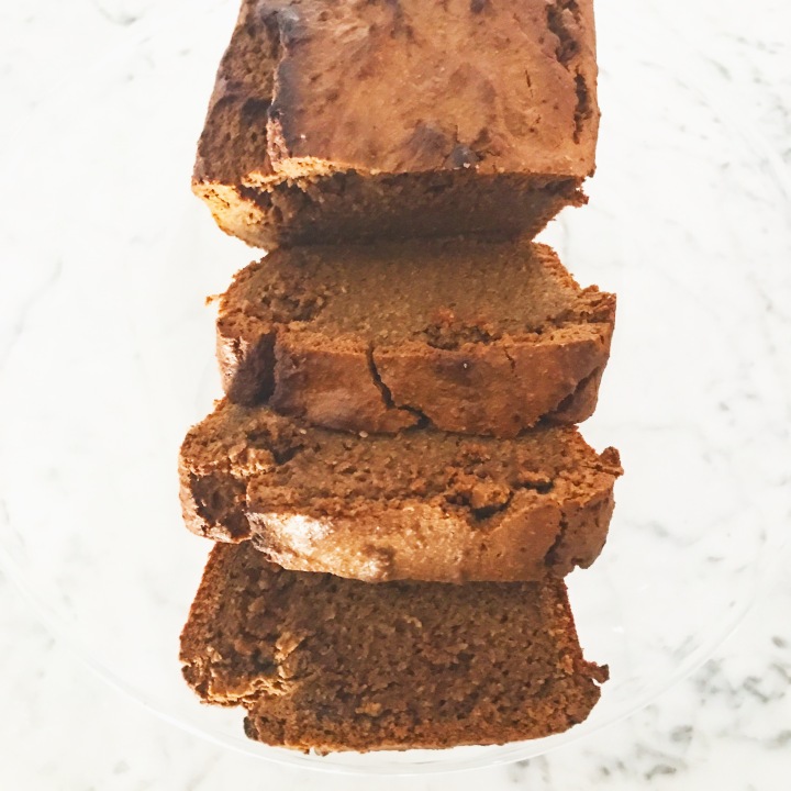 Chocolate  peanut butter bread (wheat-free, refined sugar free)